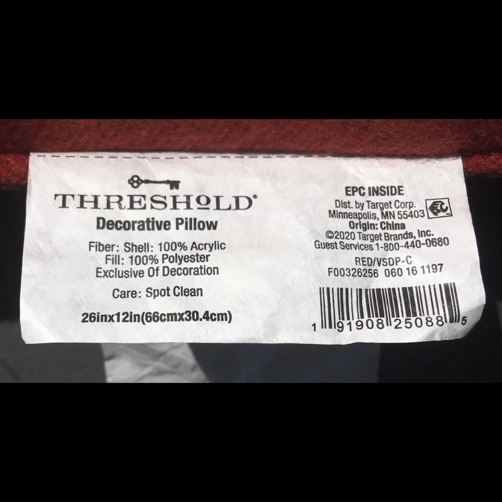 Threshold Throw Pillow And To All A Good Night Lumbar Christmas Holiday NWOT